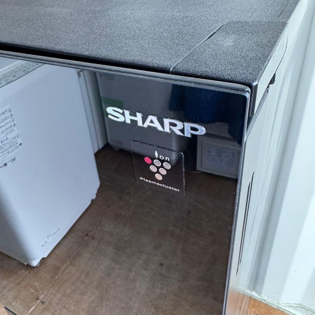 80⭐️2021年製美品★シャープ　冷蔵庫　ブラック　黒　ガラス扉　右、左開き