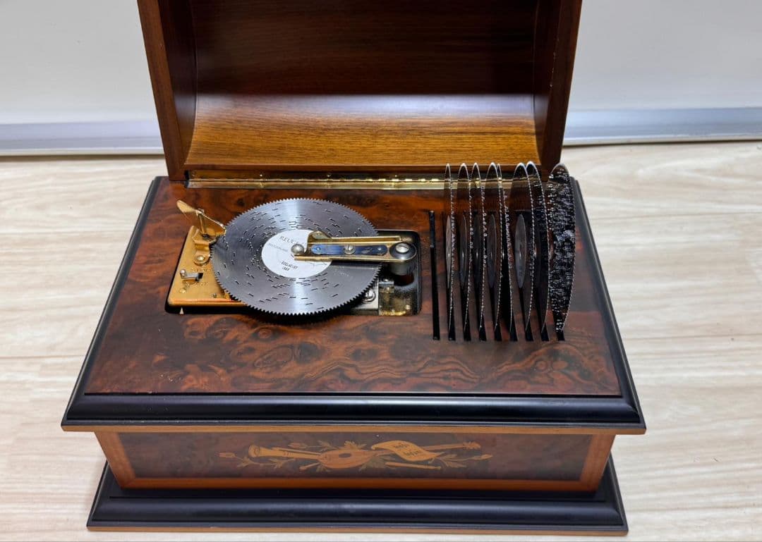 REUGE MUSIC オルゴール オルゴール ディスク9枚 ドーム型象嵌