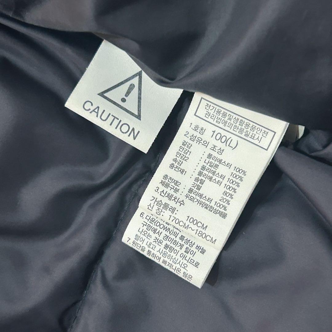 美品✨ノースフェイス ダウン L ブラック フーディー ジップアップ パーカー