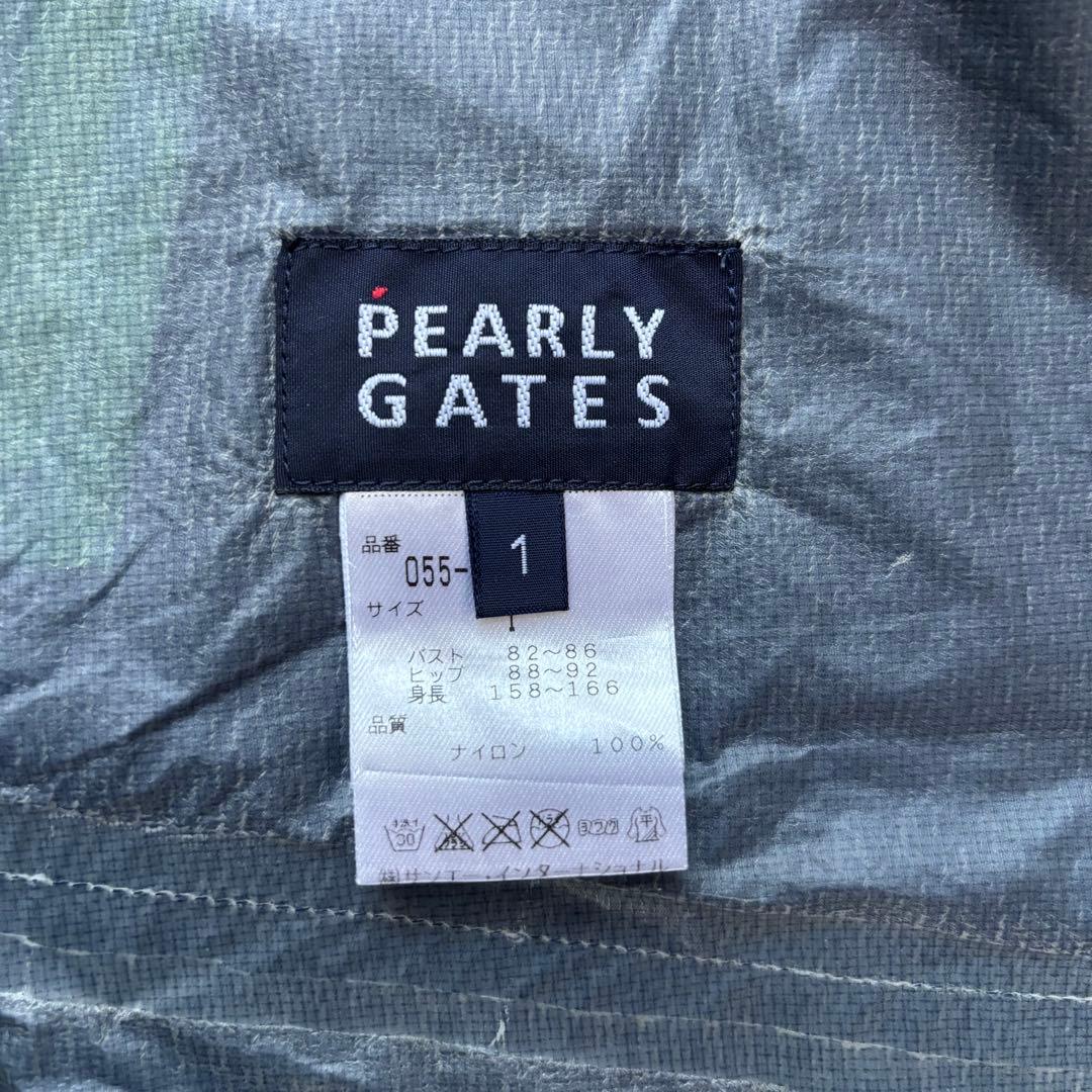 PEARLY GATES フード付きジップナイロンパーカー レインウェア ロゴ