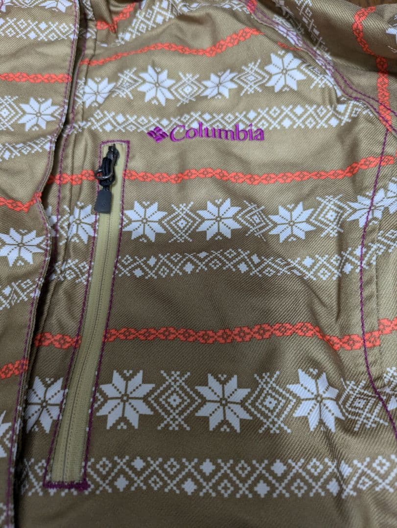 美品　レディース　スキーウェア　上下セット　コロンビア　М(日本のL)　ベージュ