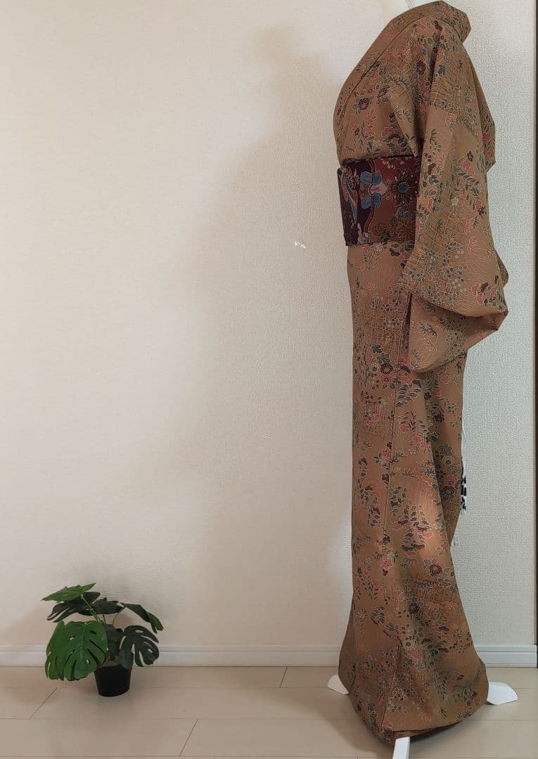 【三花】美品　東レシルック　東洋和装　袷　洗える着物　リユース