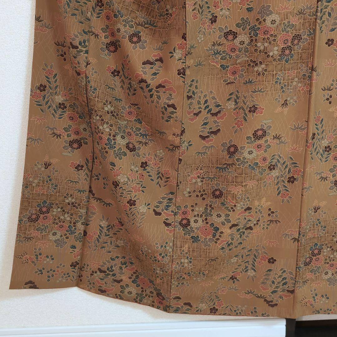 【三花】美品　東レシルック　東洋和装　袷　洗える着物　リユース