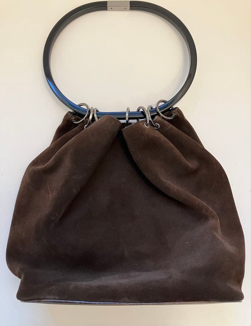 【GUCCI】リングハンドル ショルダーバッグ ブラウン