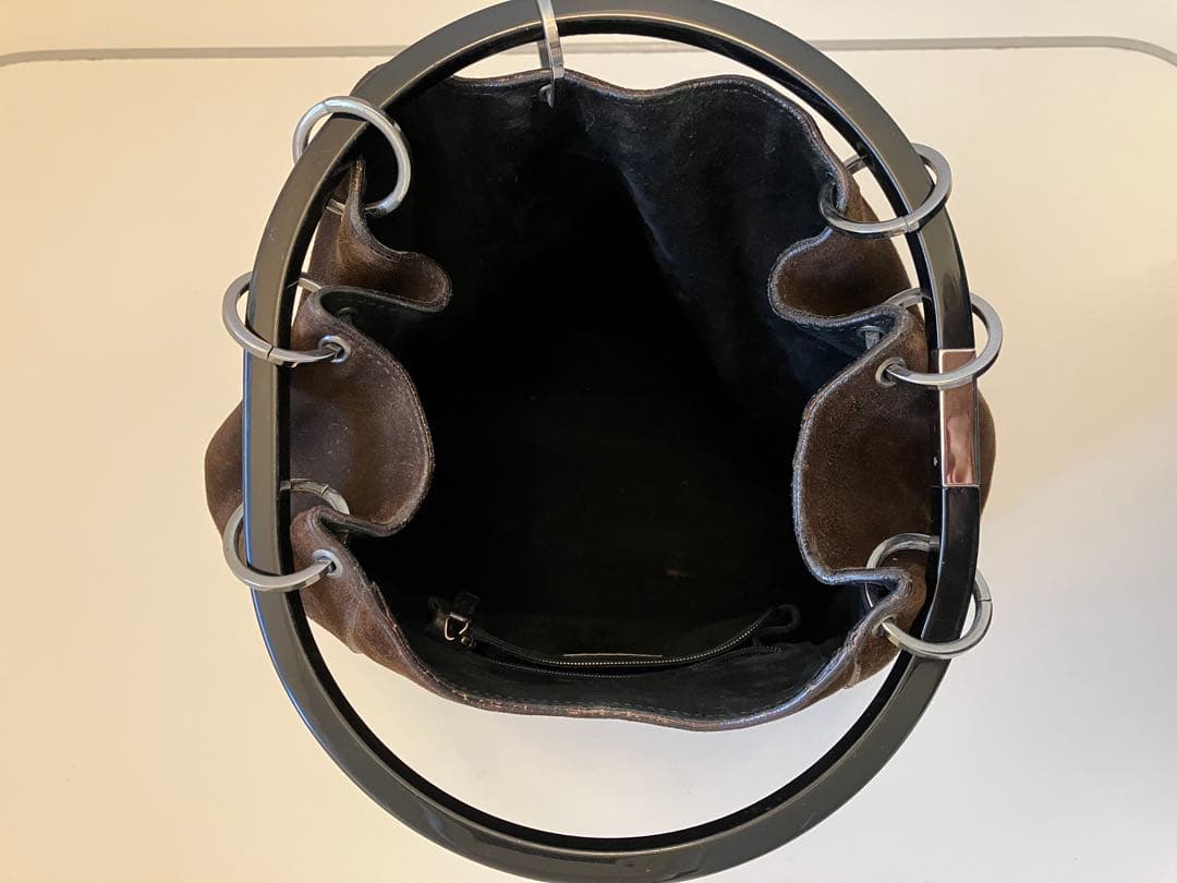 【GUCCI】リングハンドル ショルダーバッグ ブラウン