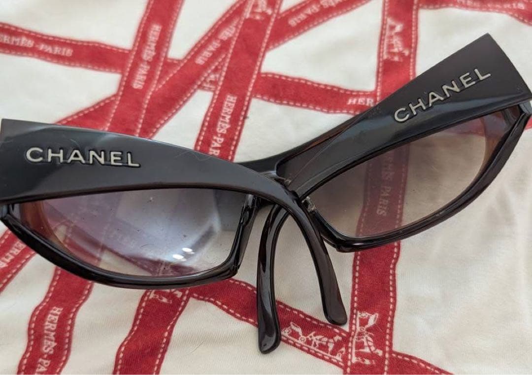 ヴィンテージCHANELサングラス6017ブラウン系ケース付き