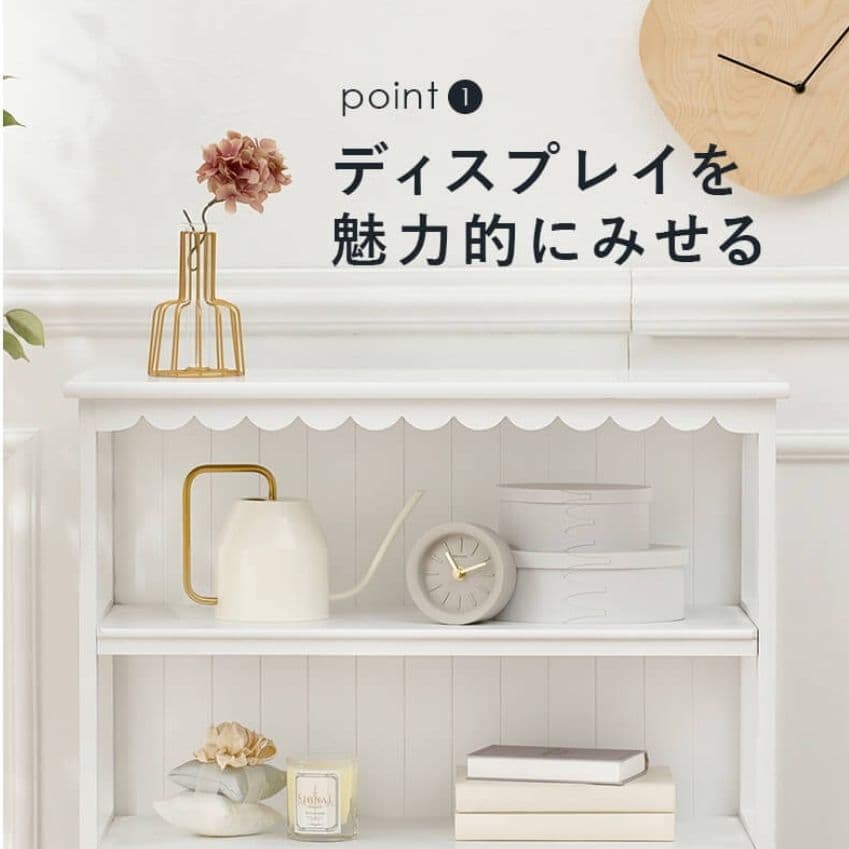 バスケット付3段フリルキャビネット　フレンチカントリー　可愛い　収納　木製　白