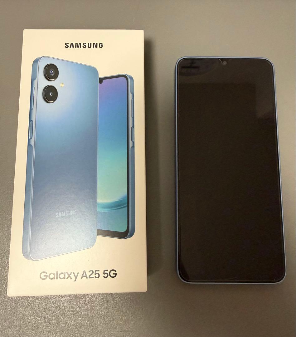 Galaxy A25 5G ブルー ほぼ未使用 美品｜カバー・ガラスフィルム付