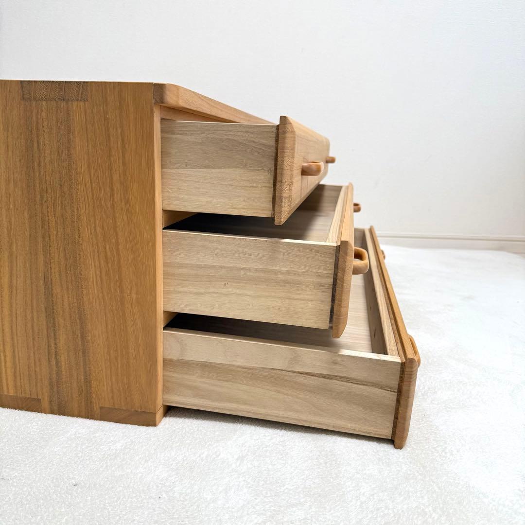 起立木工 桐 チェスト　3段　天然木　タンス　北欧　大塚家具