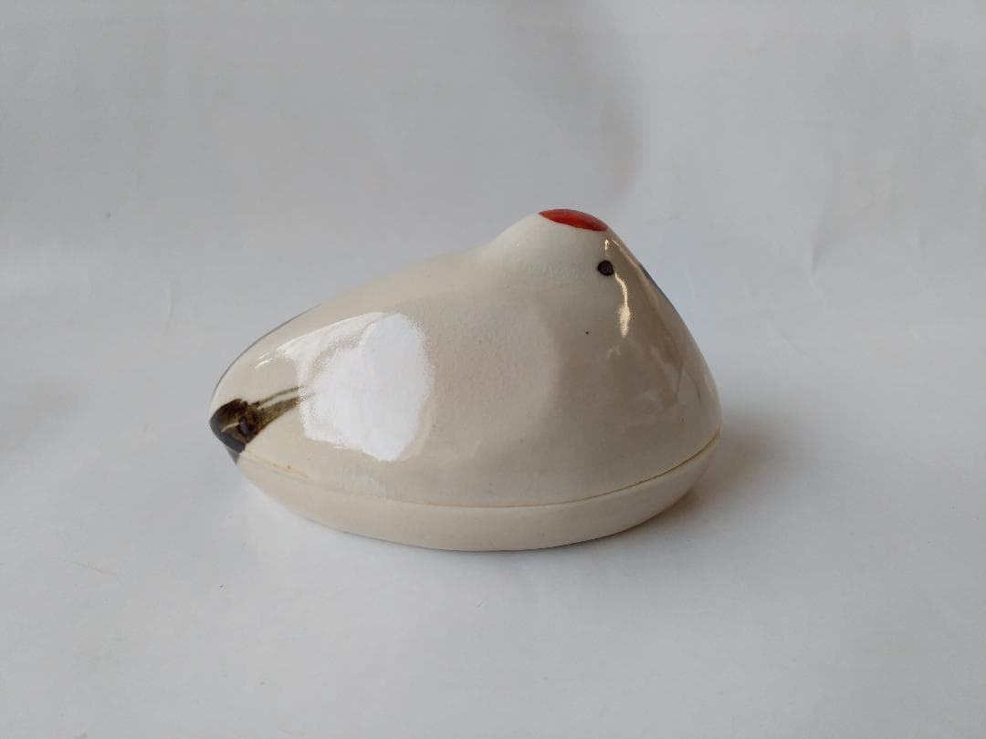 平安 高野昭阿弥 鶴香合 茶道具 懐石道具 香合 共箱 新品 未使用 保管品