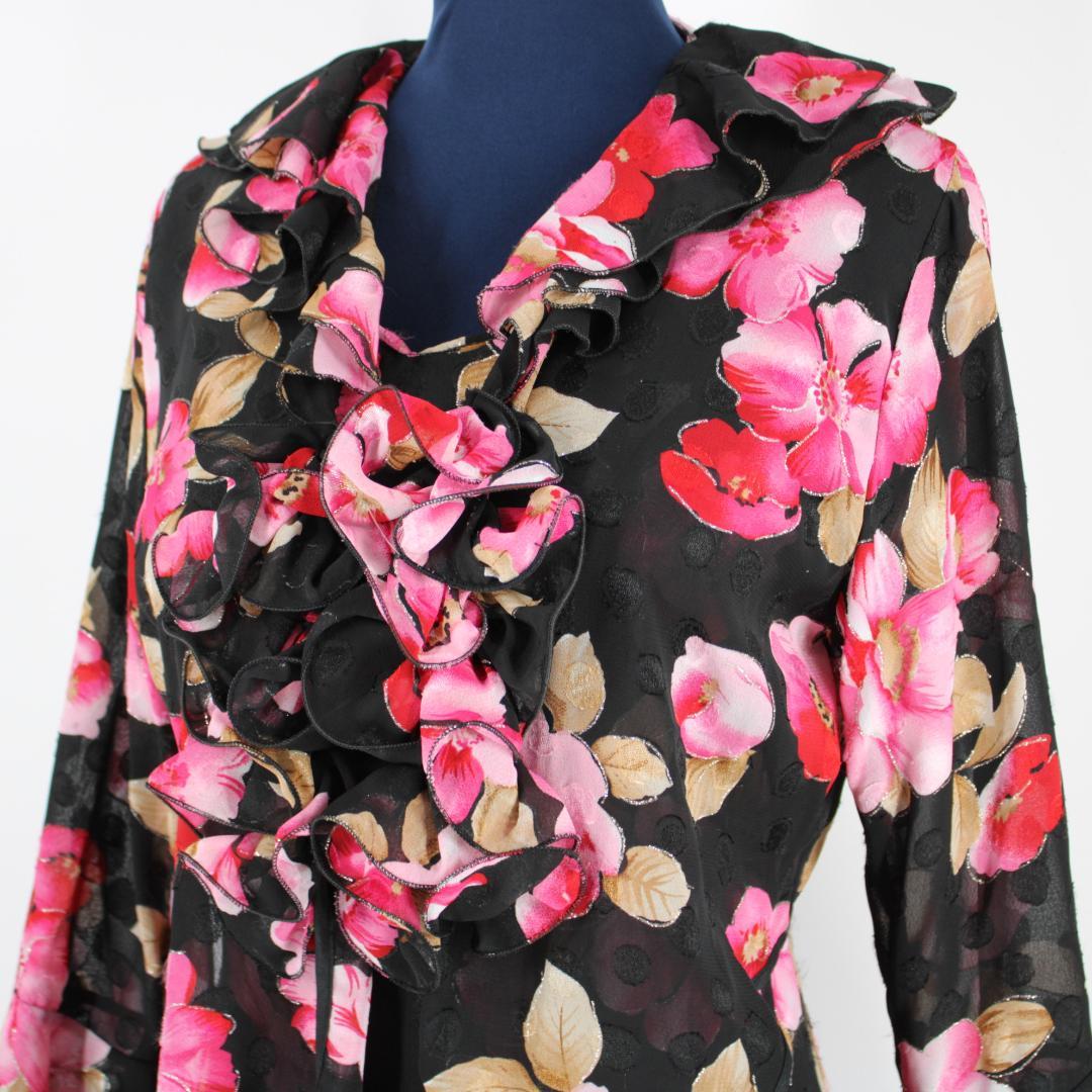 【フラメンコ衣装】ブラック×花柄 primaboutique ワンピース ドレス