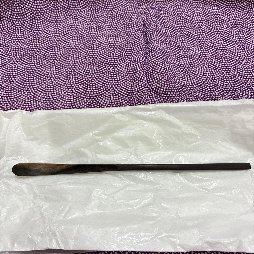 おかや木芸　黒柿　茶杓