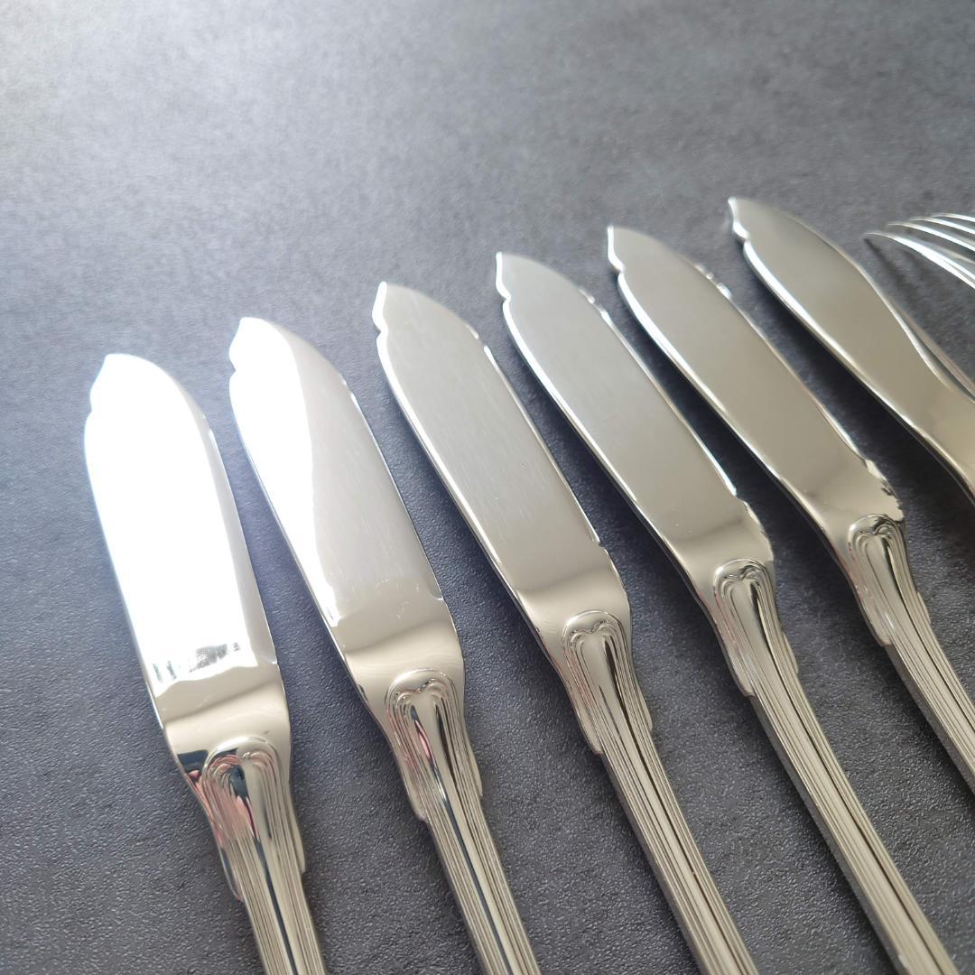 希少 極美品 クリストフル ポートロイヤル フィッシュ ナイフ フォーク 12点
