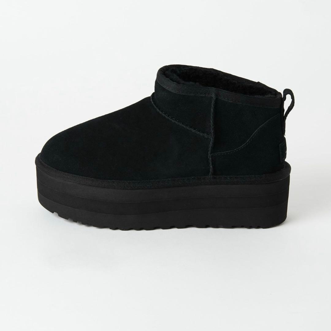 UGG クラシックウルトラミニ プラットフォーム 24cm ブラック