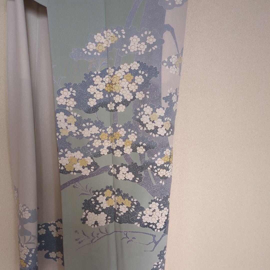 桜訪問着　お手入れ済 美品　トールサイズ　金駒刺繍　パールトン加工 着物雑誌掲載