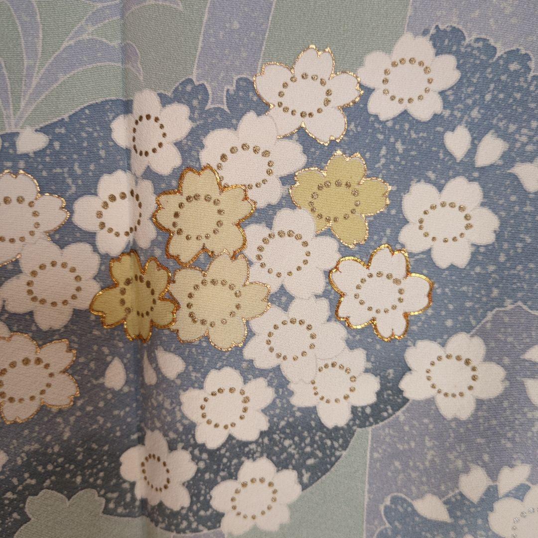桜訪問着　お手入れ済 美品　トールサイズ　金駒刺繍　パールトン加工 着物雑誌掲載