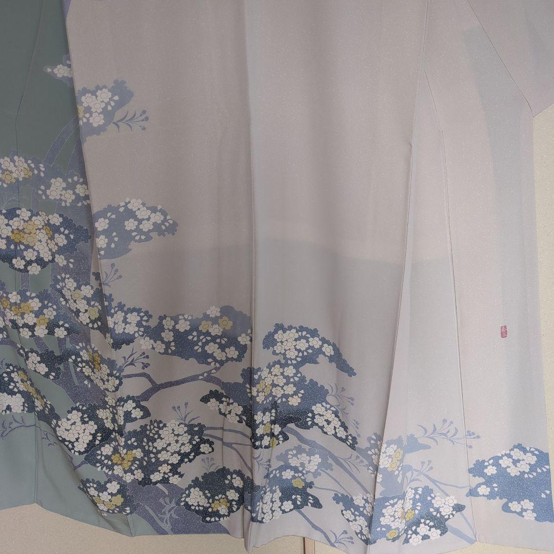 桜訪問着　お手入れ済 美品　トールサイズ　金駒刺繍　パールトン加工 着物雑誌掲載