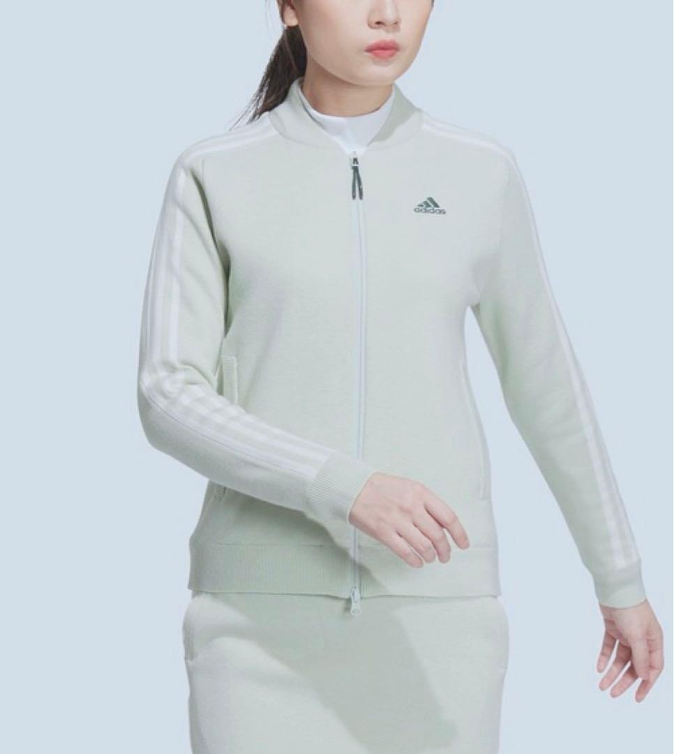新品　adidas golf アディダス　スリーストライプス　ジャージ　グリーン