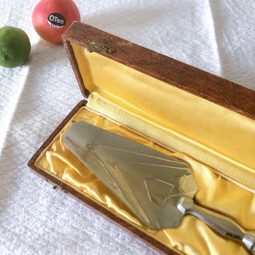 フランスアンティーク　箱入りケーキサーバー　フランスアンティークカトラリー