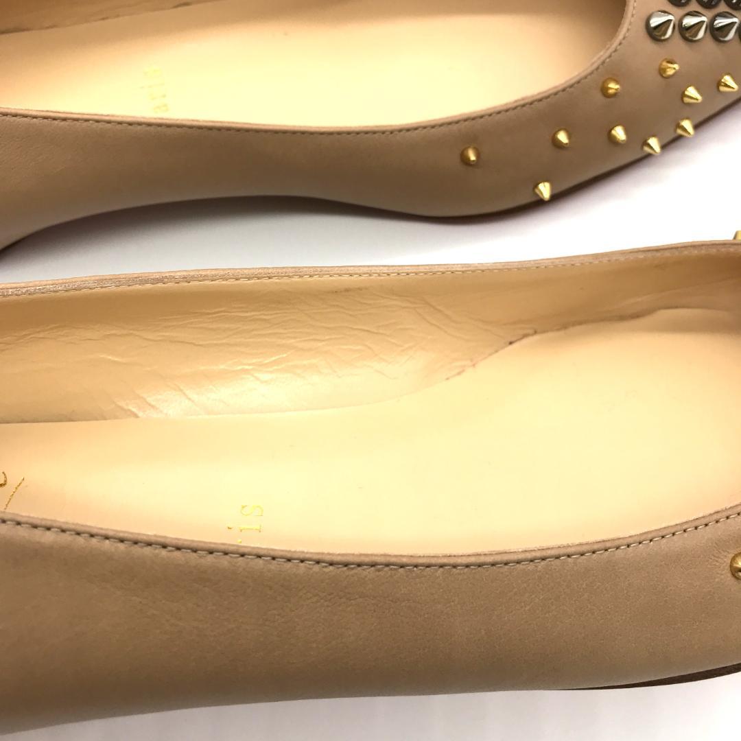 【新品未使用】クリスチャンルブタン フラットシューズ スパイクスタッズ