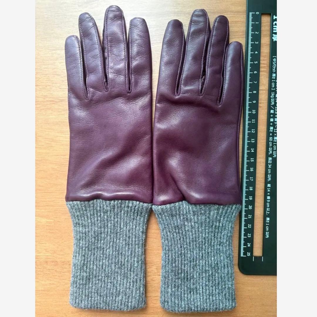 新品同様、現行品　ORuKuBET ラムレザー高級手袋　パープル即購入大歓迎○
