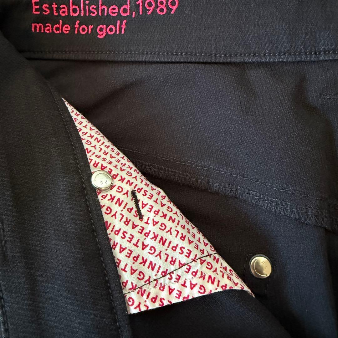 現行モデル　パーリーゲイツ　パンツ　黒　S〜M相当　ブラック　ストレッチ素材　3