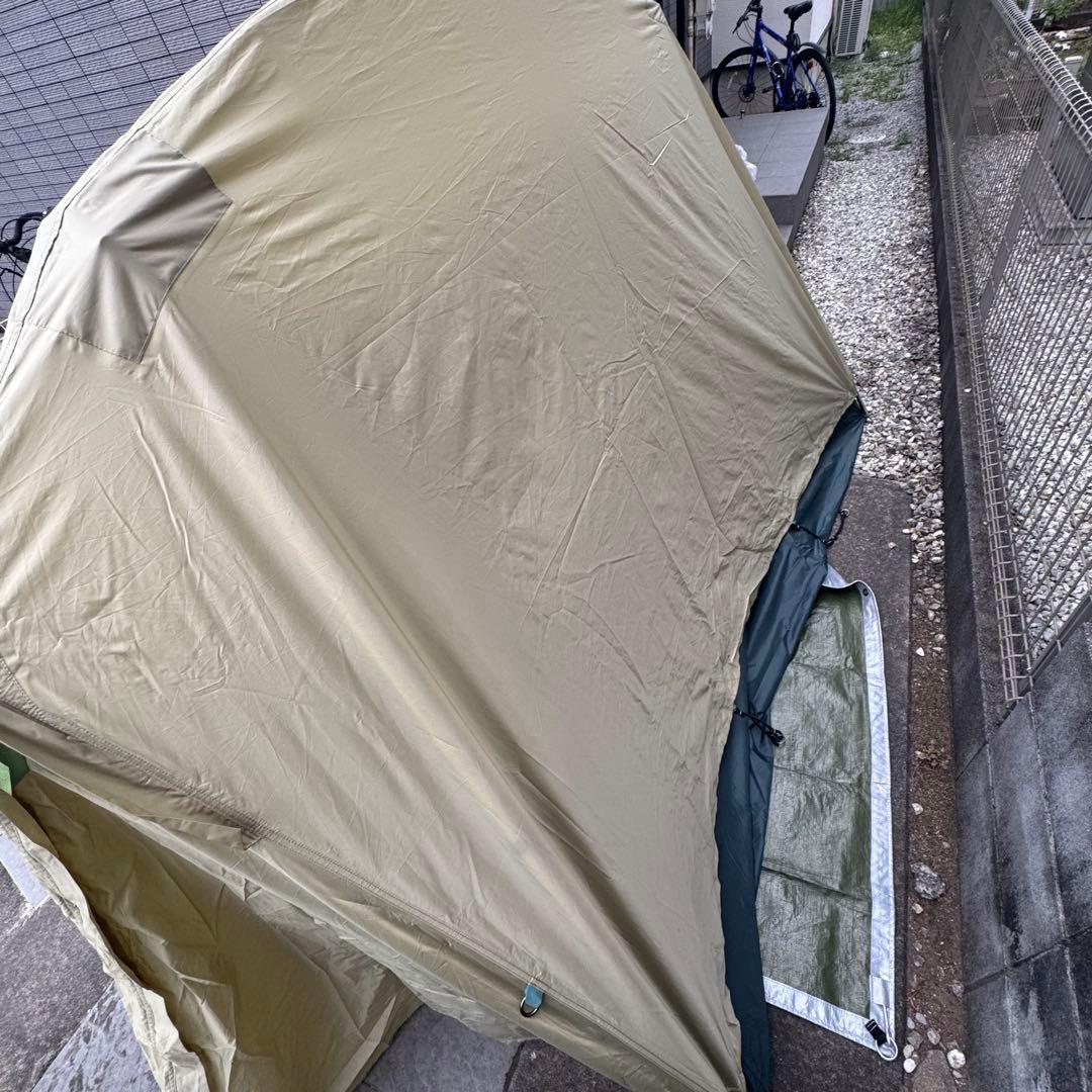 美品モンベル　ムーンライトテント 3型アイボリー純正グランドシート付ゆるキャン△