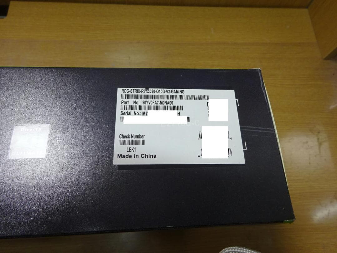 グラフィックボード・グラボ・ビデオカード ROG STRIX RTX 3080 O10G V2 GAMING GDDR6X