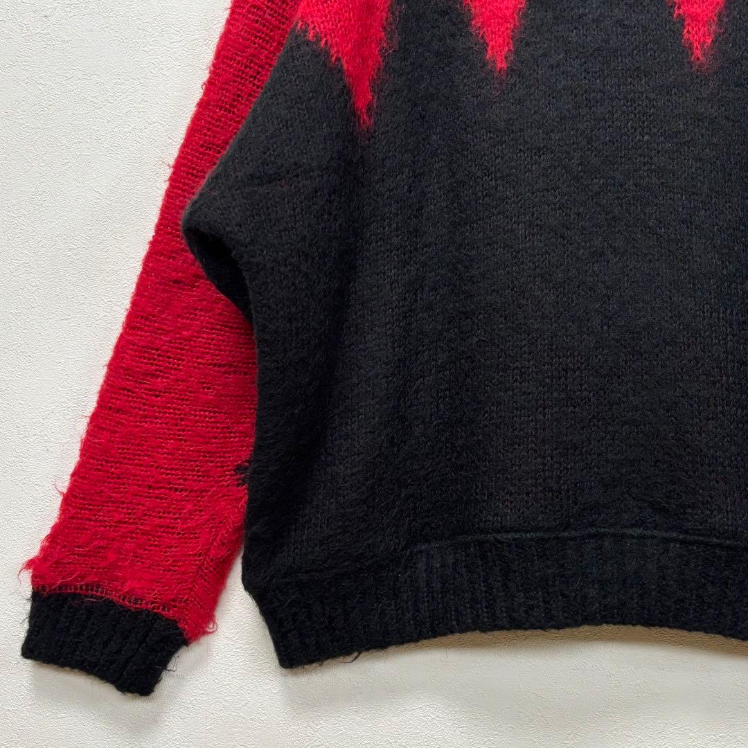 テンダーロイン モヘヤ ニット クルーネック セーター ブラック ジョッキー 馬