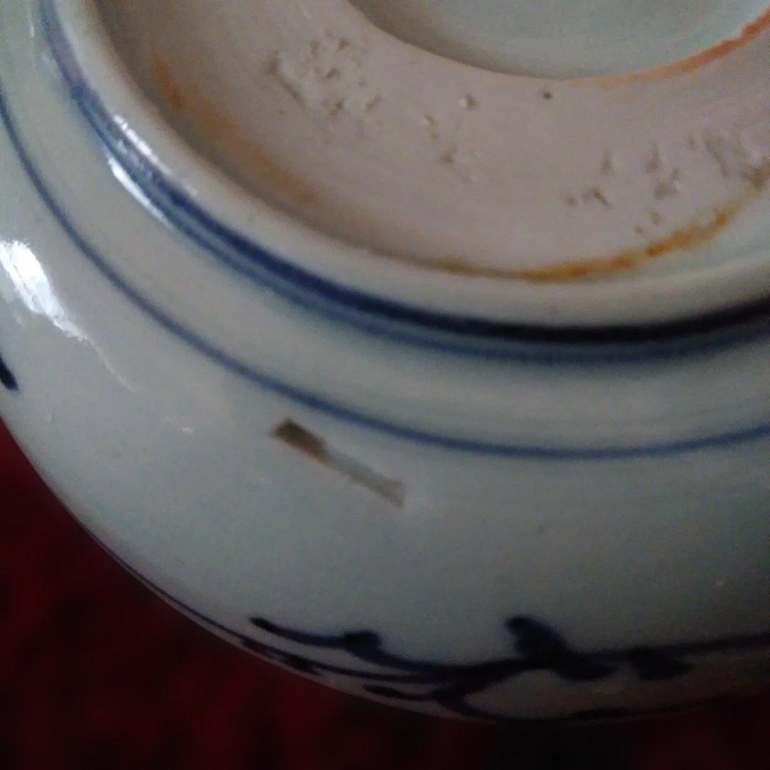 古伊万里 染付 蛸唐草文皿 五客 なます皿 くらわんか 筒江窯 アンティーク