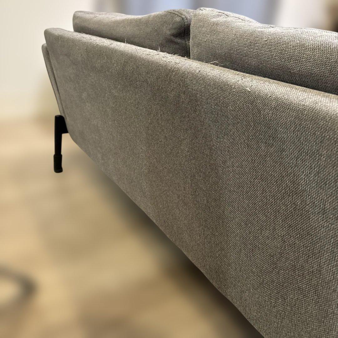 2人掛けソファ グレー 椅子 家具 送料込み