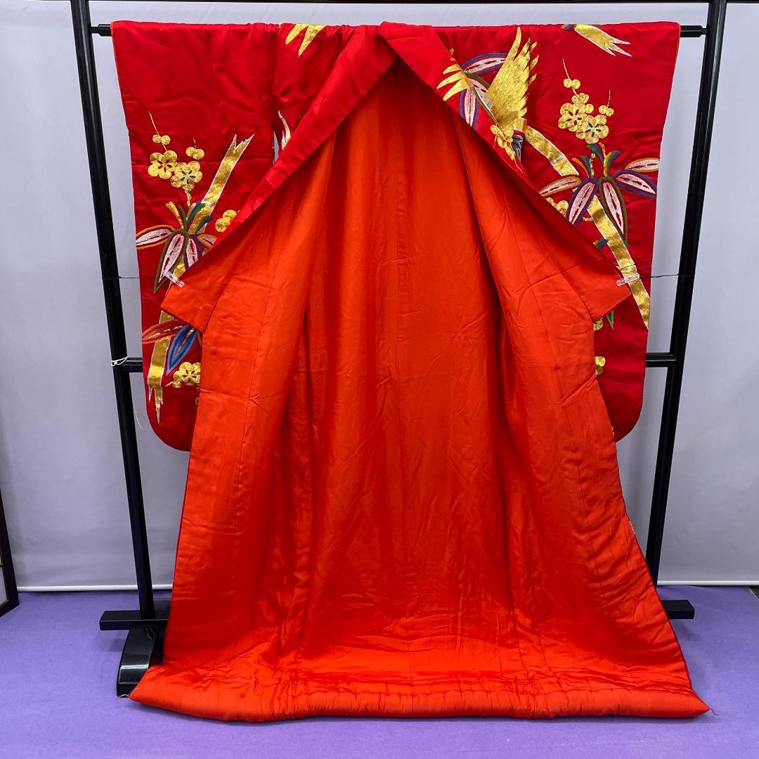 Y★3114★ 色打掛 豪華 金駒刺繍 相良刺繍 婚礼 新婦 結婚式 花嫁