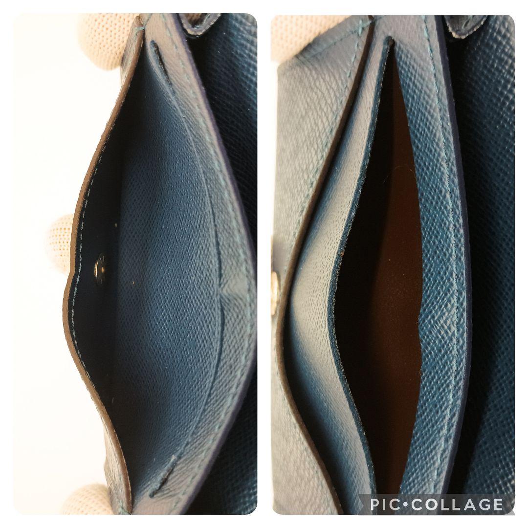 【美品SSS】ルイヴィトン　カルトドゥヴィジットNM　タイガ　ネイビー　名刺入れ