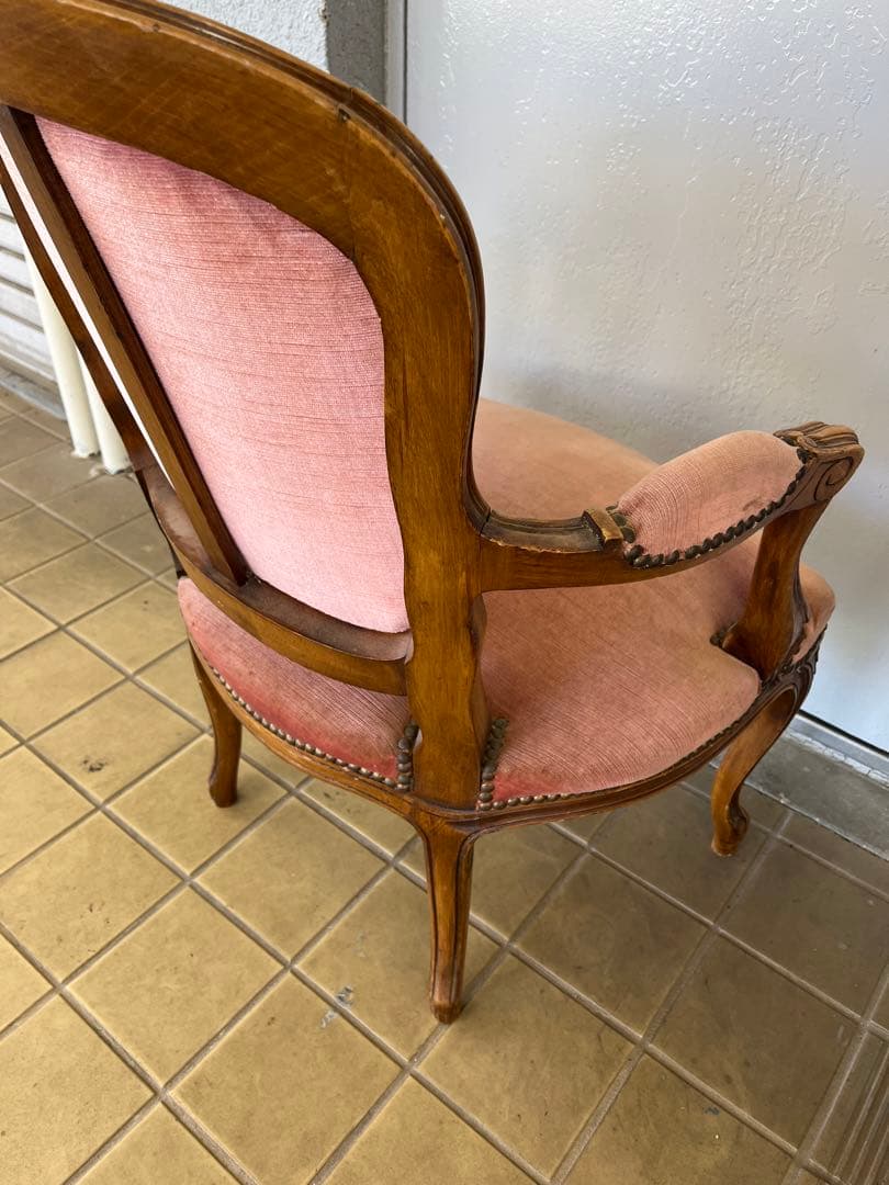 フランスアンティーク ファブリックチェア