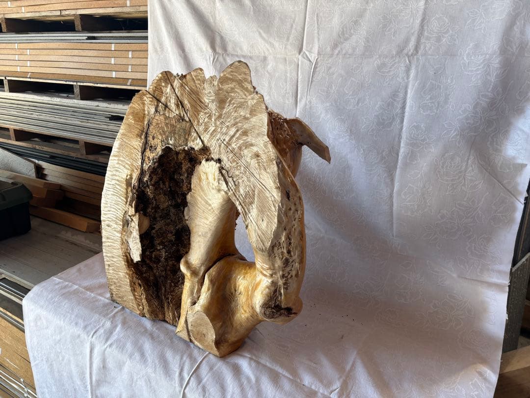 自然木の彫刻 装飾品 約75cm 高級感抜群　自立