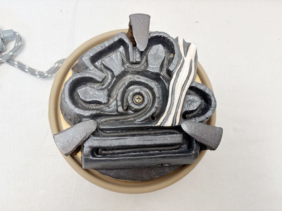 茶道具 風炉師麻生雄芳 釜師菊地政光造 唐銅朝鮮風炉 浜松紋真形釜添野々田電熱器