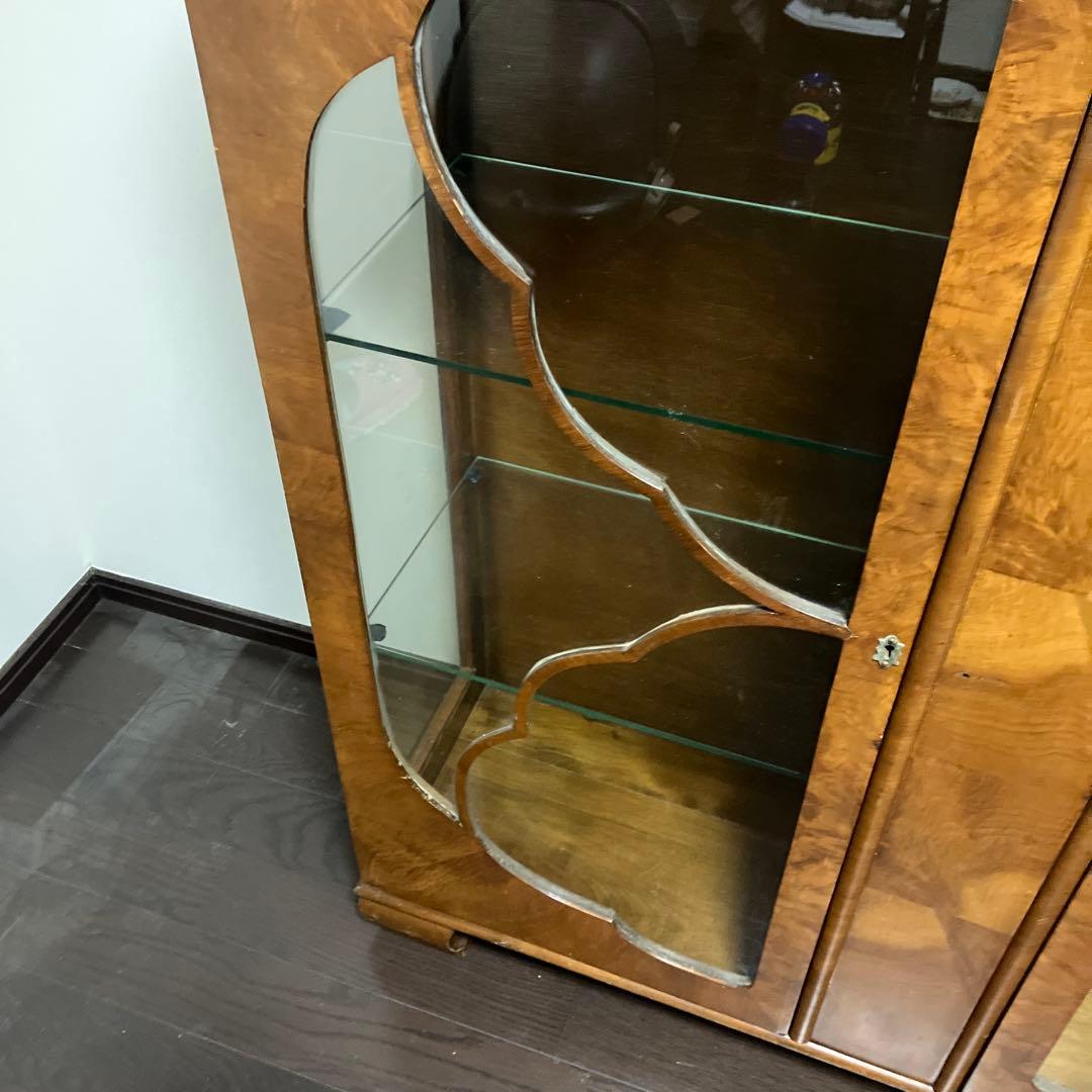 アンティーク　ビンテージ　英国　ショーケース　キャビネット 飾り棚　京都レトロ