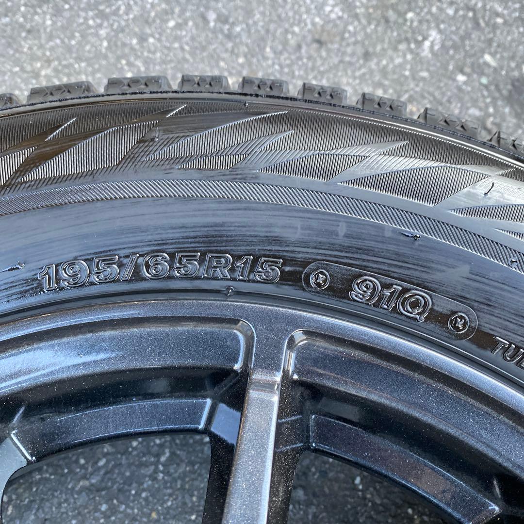 中古バリ溝ブリヂストンスタッドレスセット195/65R15 セレナ