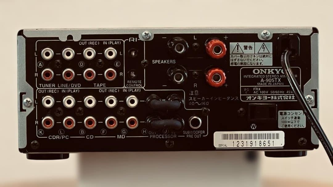 【スギモー】ONKYO A-905TX 　リモコン付属