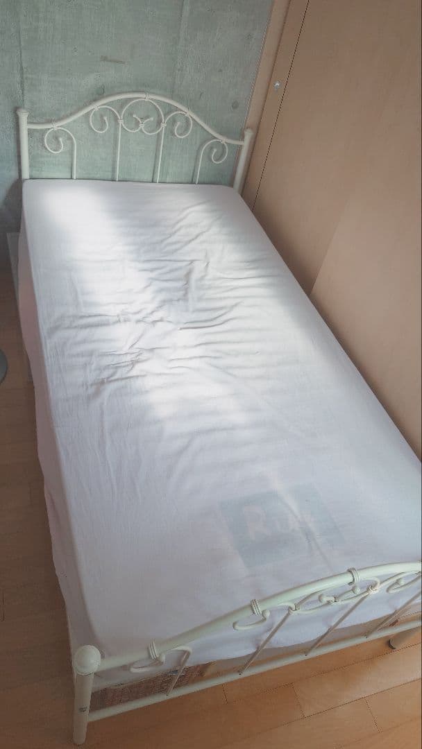 【姫系家具】姫系ベッド・ワイヤーベッド白・ベッドフレーム