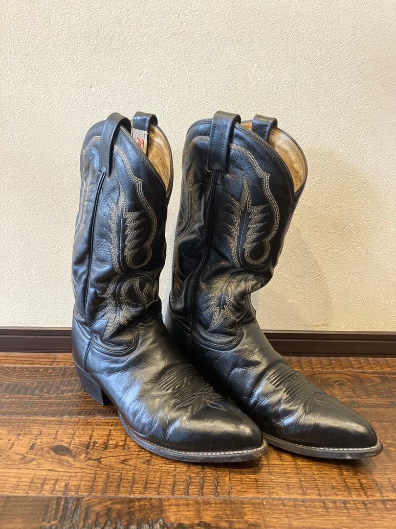 Tony Lama[トニーラマ]刺繍レザーウエスタンブーツvintage