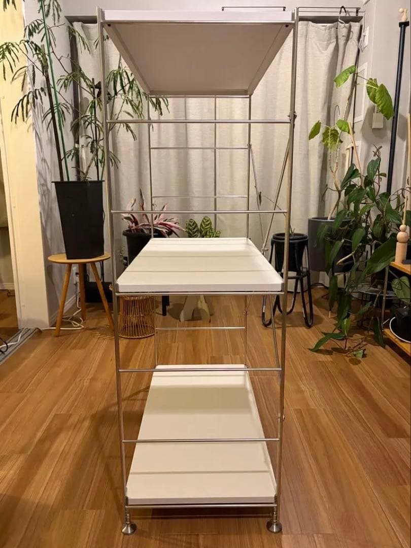 無印良品 ステンレス ユニットシェルフ （マットホワイト） ワイド 中 3段