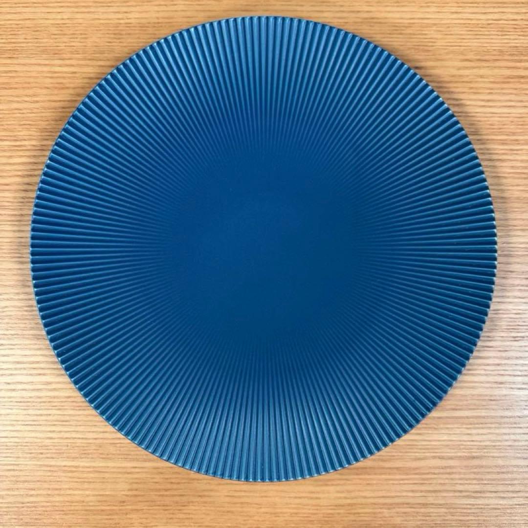 有田焼 李荘窯 青マット 鎬24cmプレート 2枚セット☆