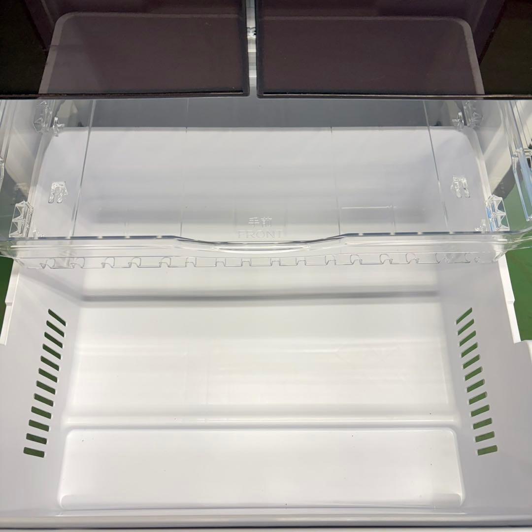 635 日立　大型冷蔵庫　400L強　小型　家庭用　右開き　自動製氷　ブラウン