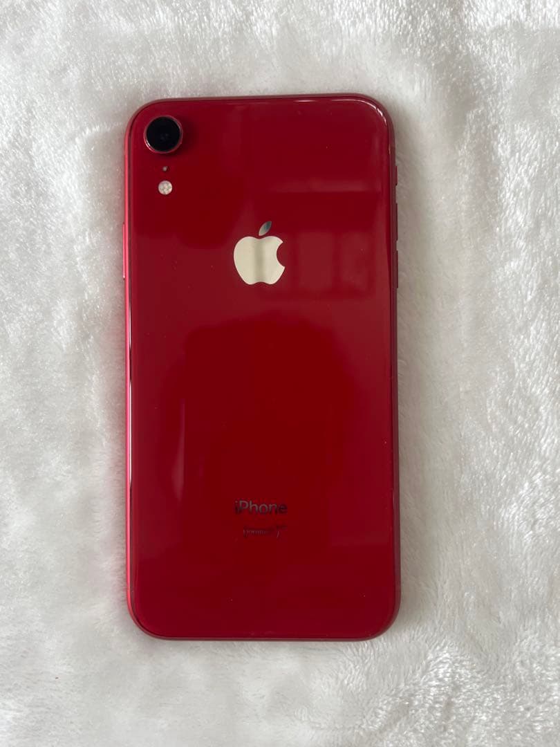美品 iPhone XR 128GB RED 赤 保護フィルム2枚 ケース付