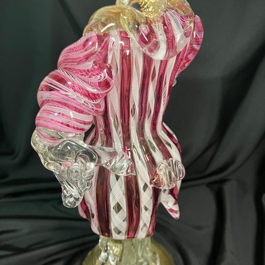 【匿名配送/希少】ベネチアングラス/ムラーノ/金彩/大型フィギュリン/工芸品