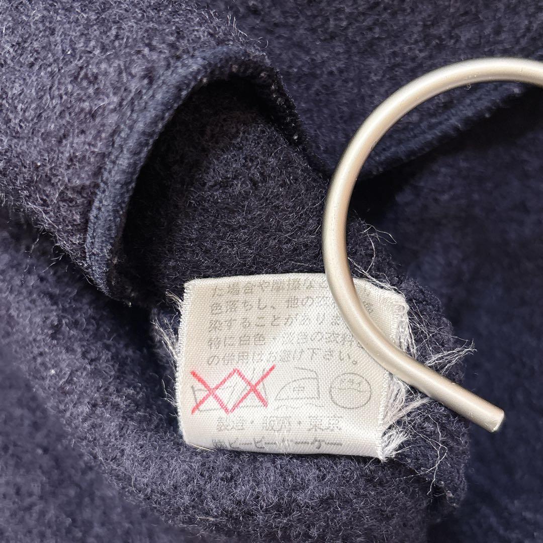 美品 マドモアゼルノンノン ゆったり 圧縮ウール コート ジャケット ロゴ刺繍