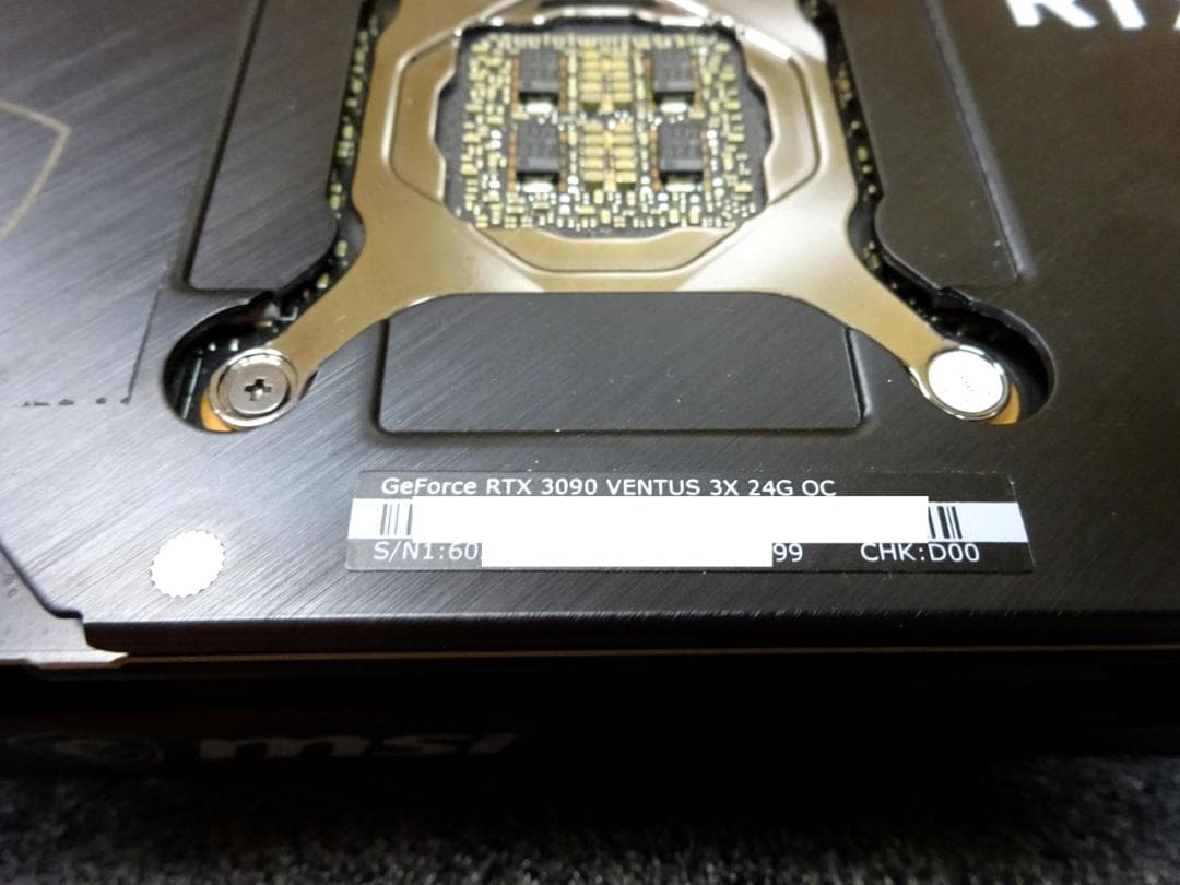 美品 RTX 3090 VENTUS 3X 24G OC　AI　ゲーミングMSI