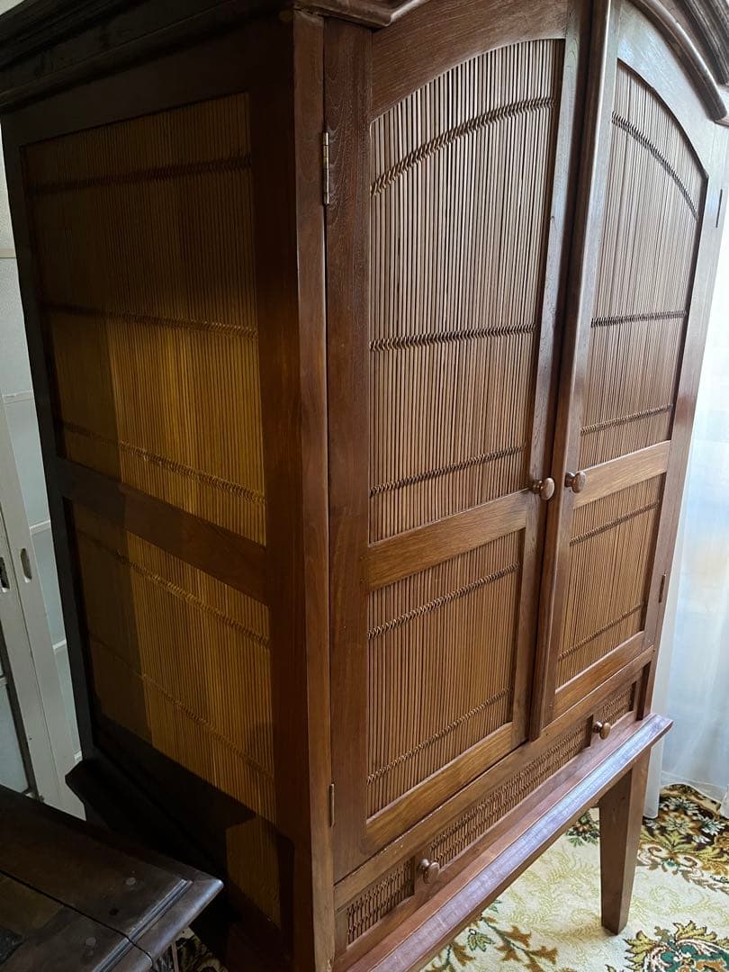 希少 アジアン キャビネット インテリア バンブー アンティーク インテリア