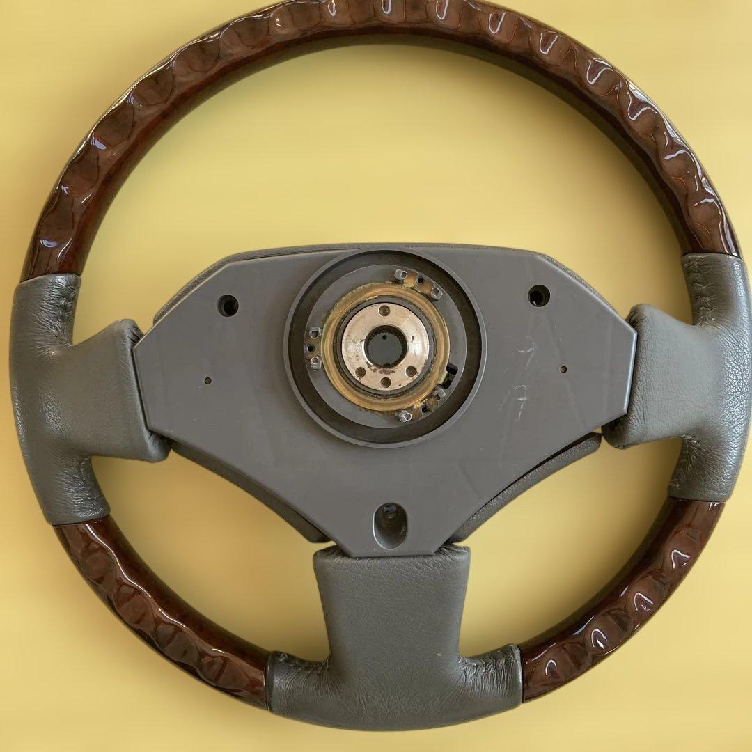 ランドクルーザー 純正 ハンドル ウッドレザー